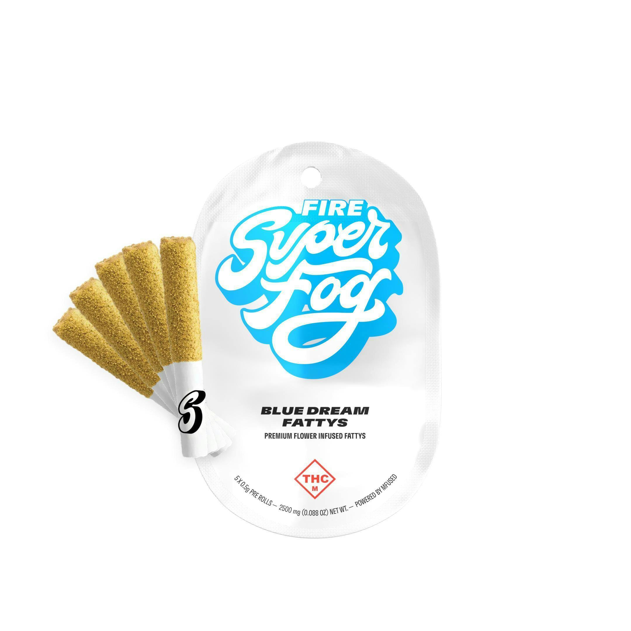 Blue Dream (Sativa) "Fire" Fatty Infused Preroll 5pk
