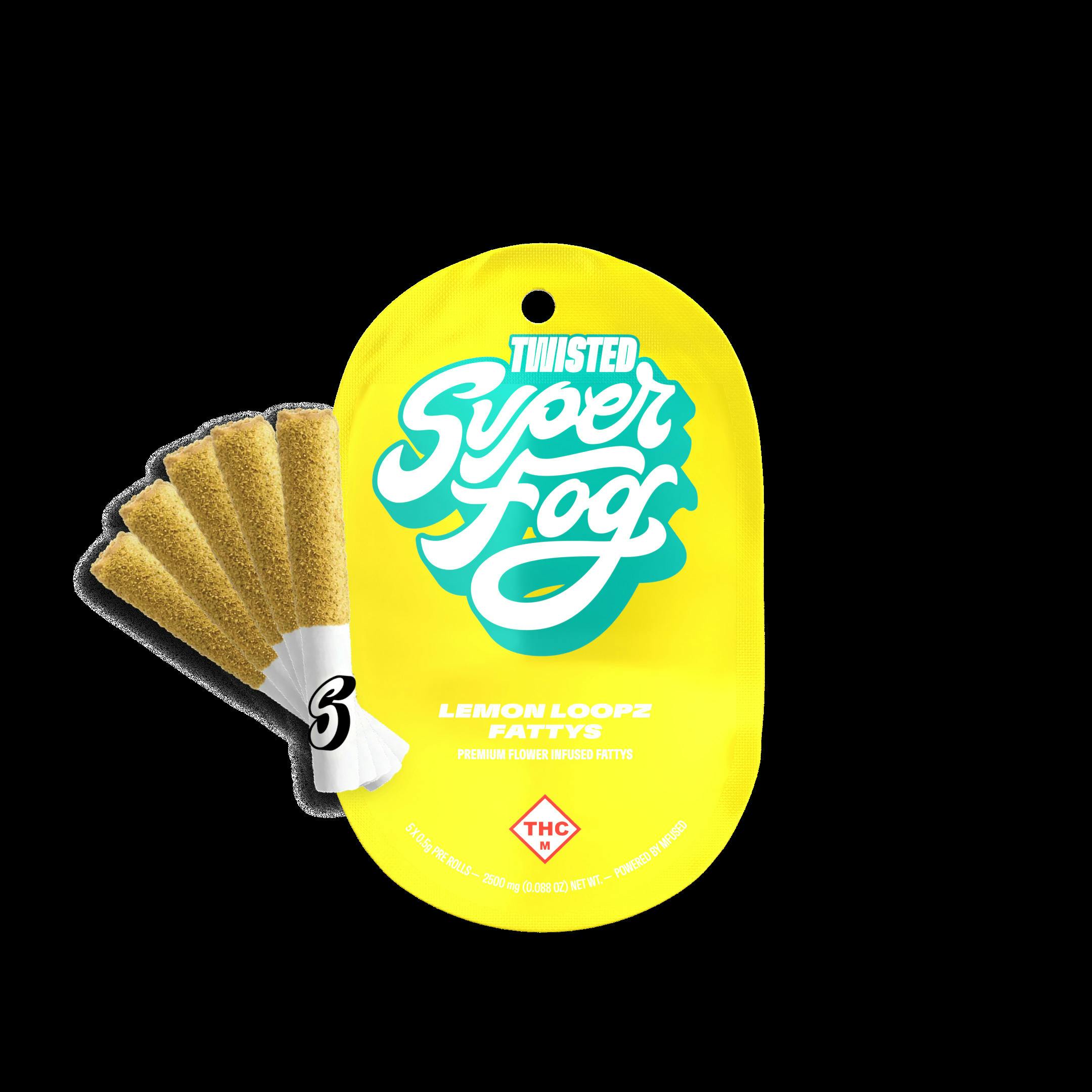 Lemon Loopz (Sativa) "Twisted" Fatty Infused Preroll 5pk