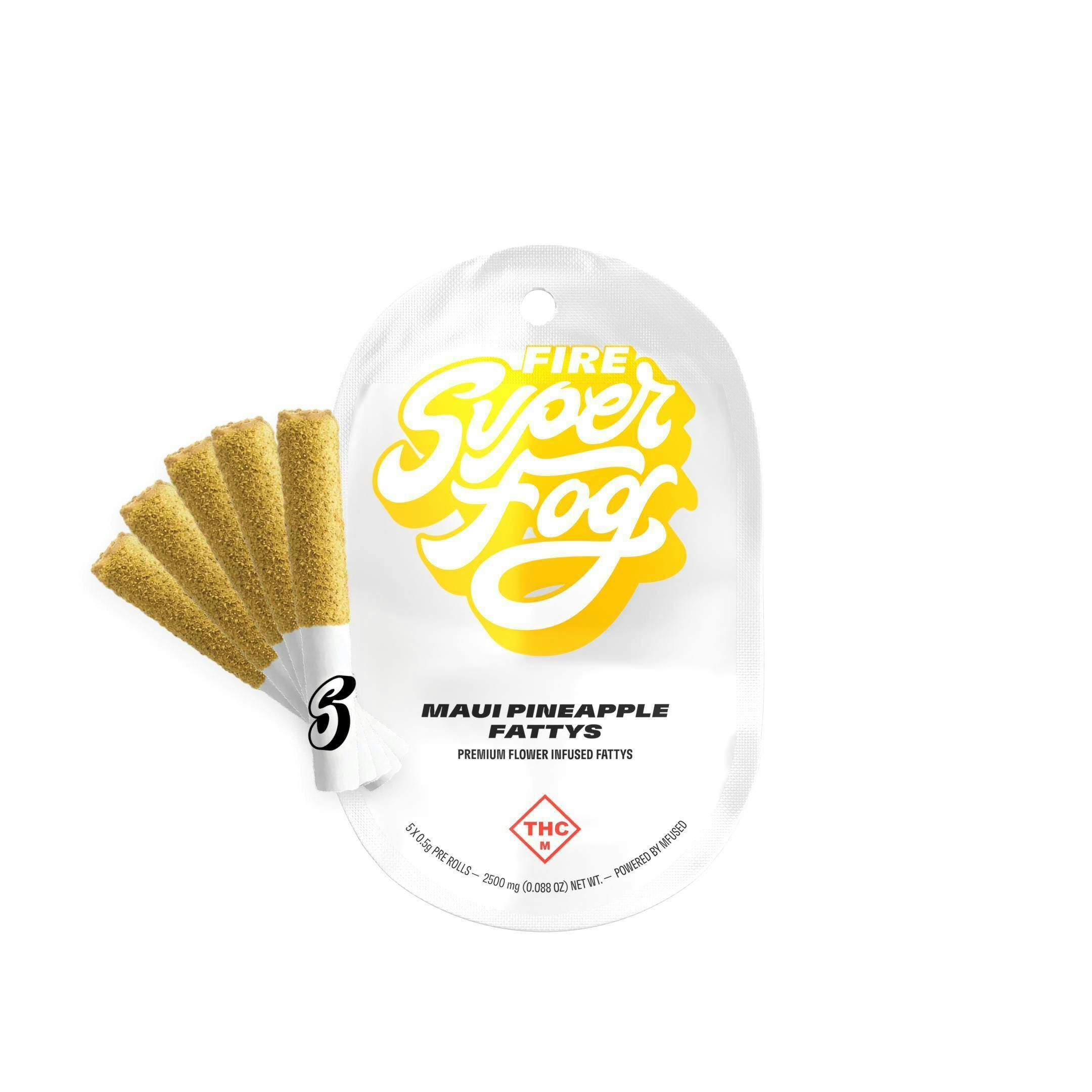 Maui Pineapple (Sativa) "Fire" Fatty Infused Preroll 5pk