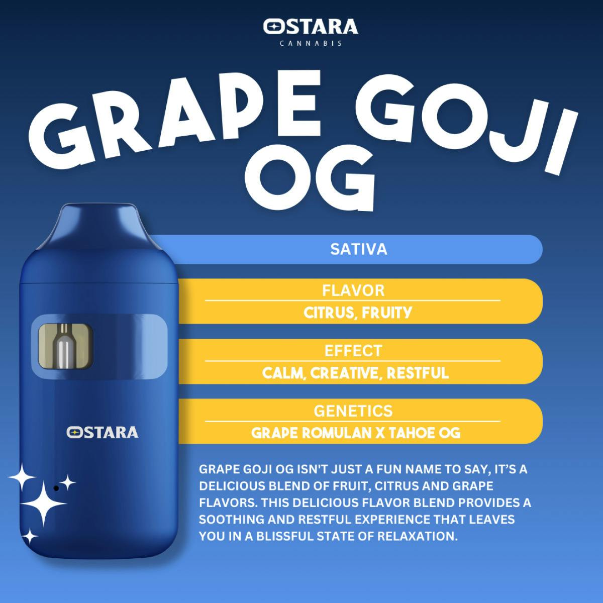 Grape Goji OG (Sativa) Disposable Cart
