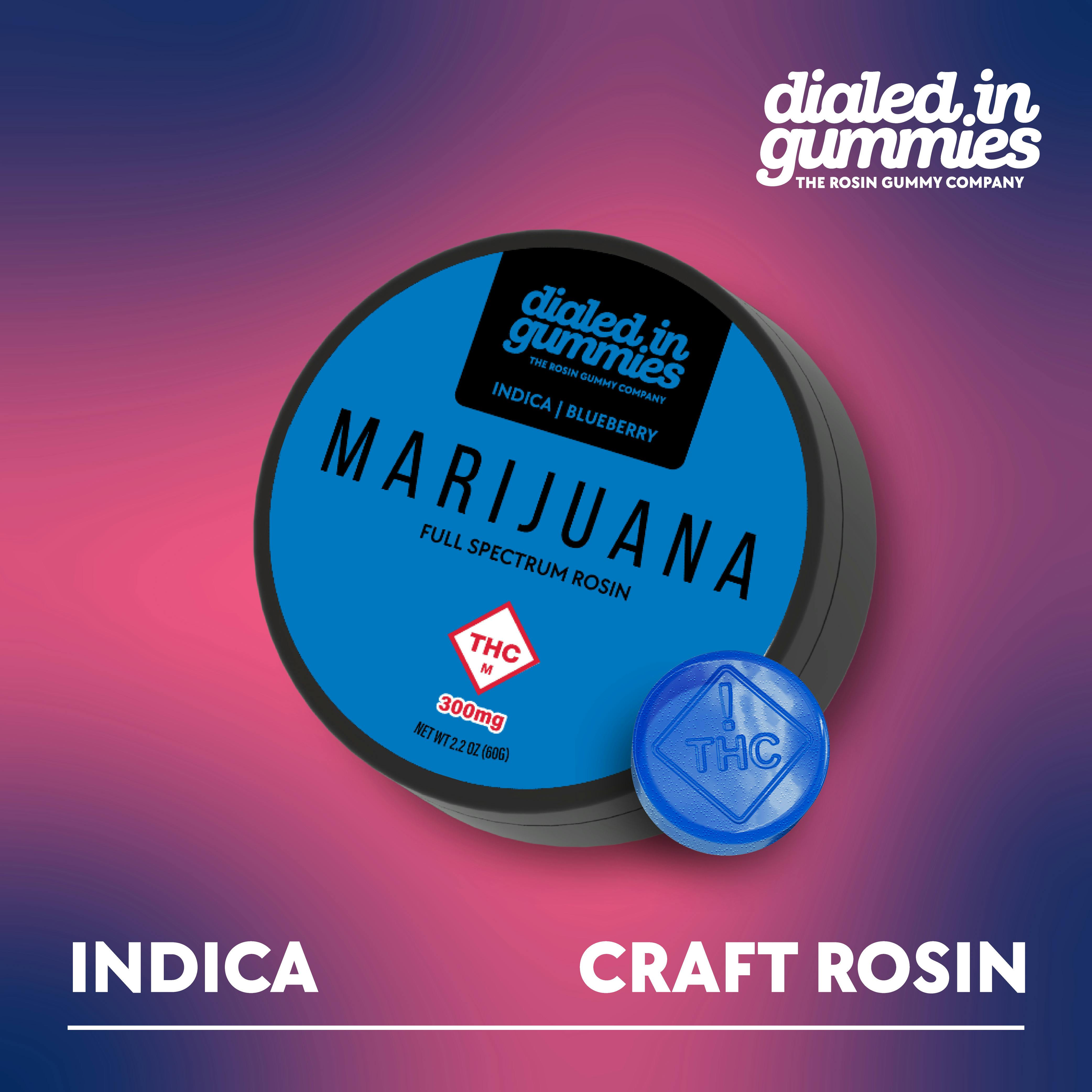 High Dose Blueberry (Indica) Rosin Gummies 10pk