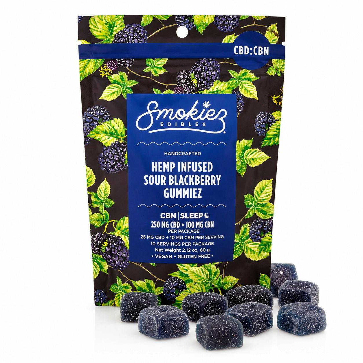 Sour Blackberry 2.5:1 CBD:CBN (Indica) Gummies 10pk