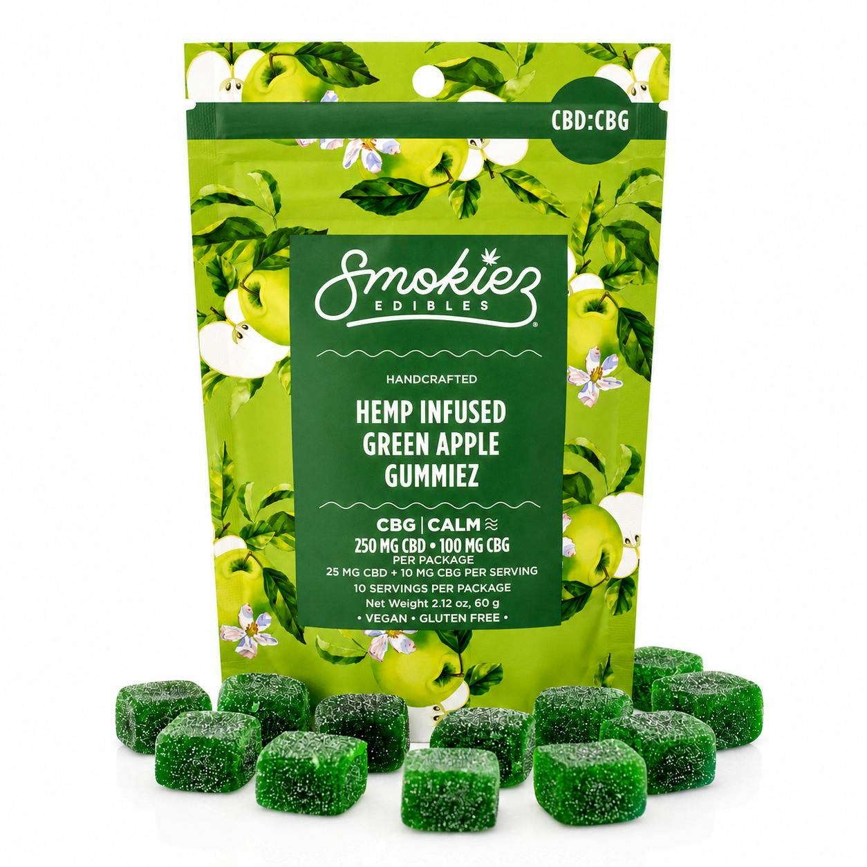 Green Apple 2.5:1 CBD:CBG (Hybrid) Gummies 10pk