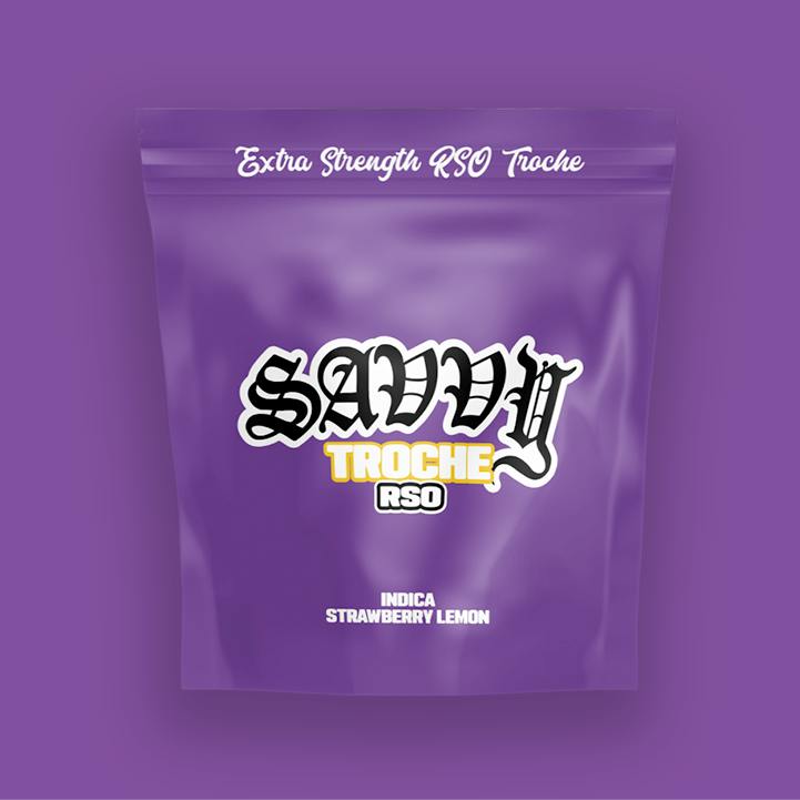 Savvy Guap Strawberry Lemon RSO Troches 100mg [1pk] at Zen Leaf Cannabis Dispensary