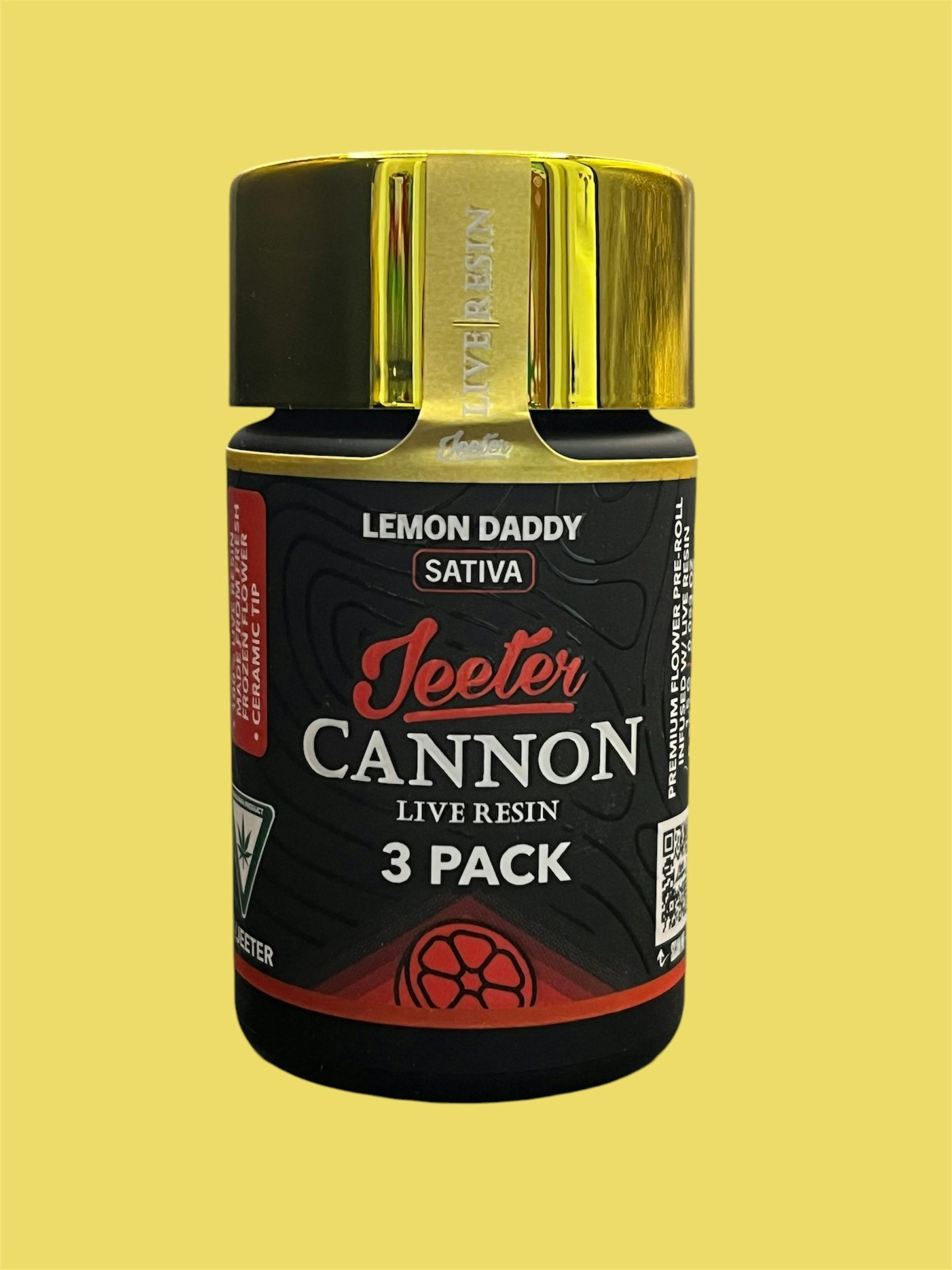 JEETER CANNON | LEMON DADDY | LIVE RESIN INFUSED PREROLL | 3 PACK