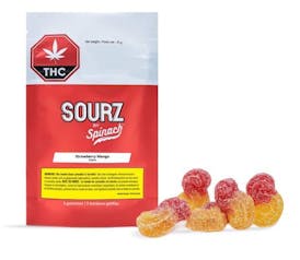 Spinach - STRAWBERRY MANGO SATIVA SOURZ GUMMIES - 5x2mg