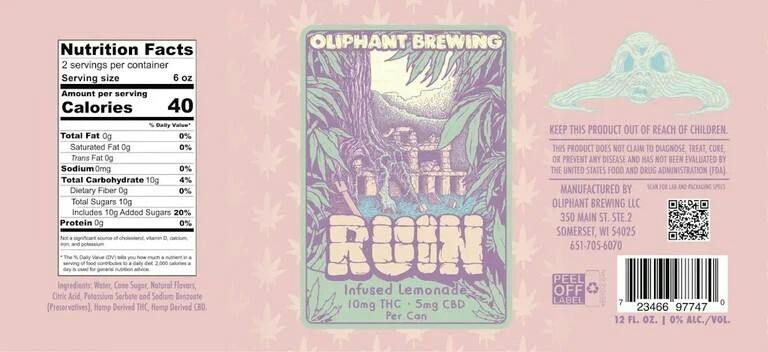 Oliphant Ruin lemonade at High Fidelity Cannabis Co.