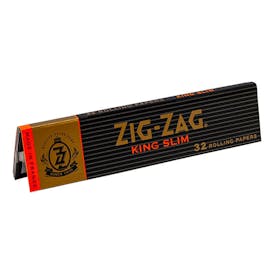 ZIG ZAG KING SLIM BLACK ROLLING PAPERS CT 25 - DISPLAY-25