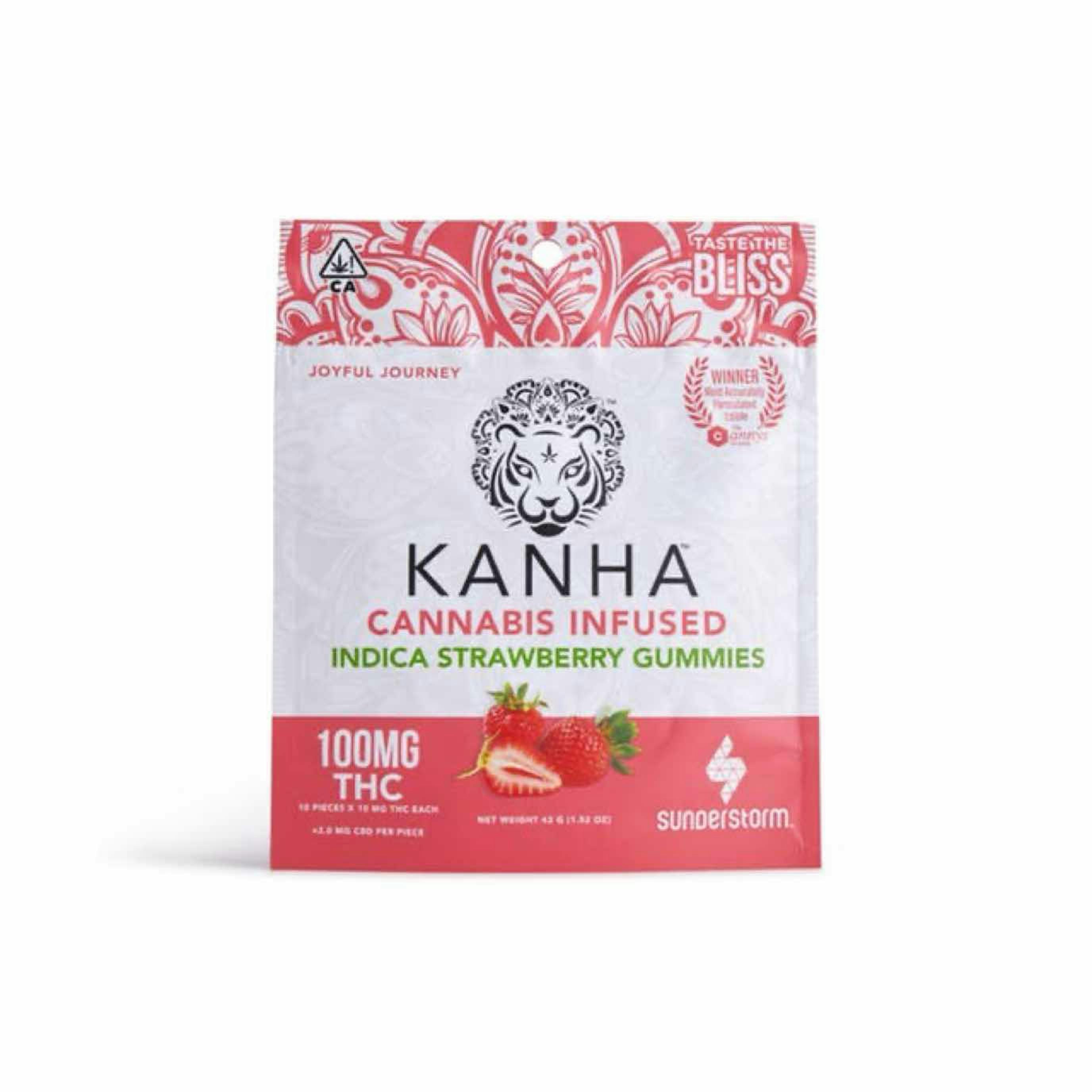 Kanha Gummies Strawberry 100mg