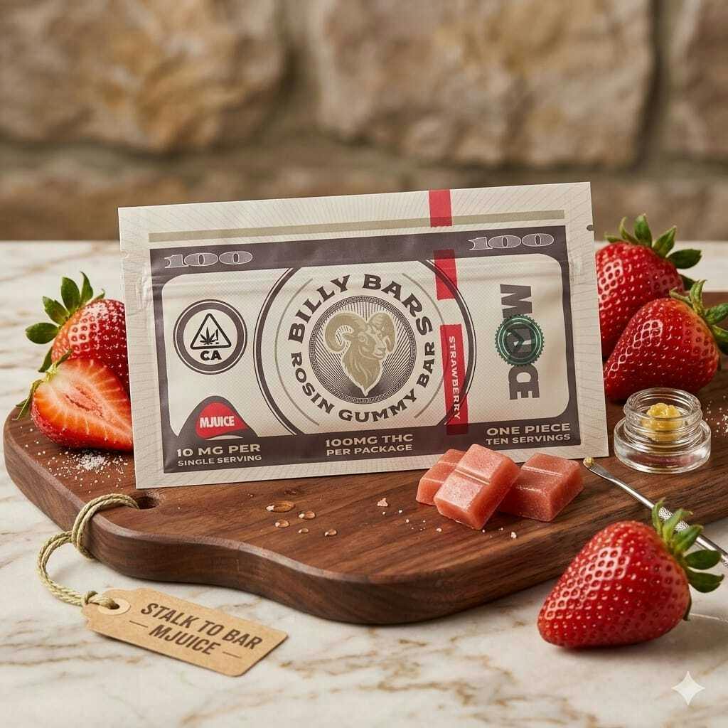 MJuice - Billy Bars Strawberry Rosin Gummies - Strawberry