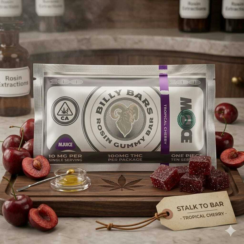 MJuice - Billy Bars Tropical Cherry Rosin Gummies - Tropical Cherry