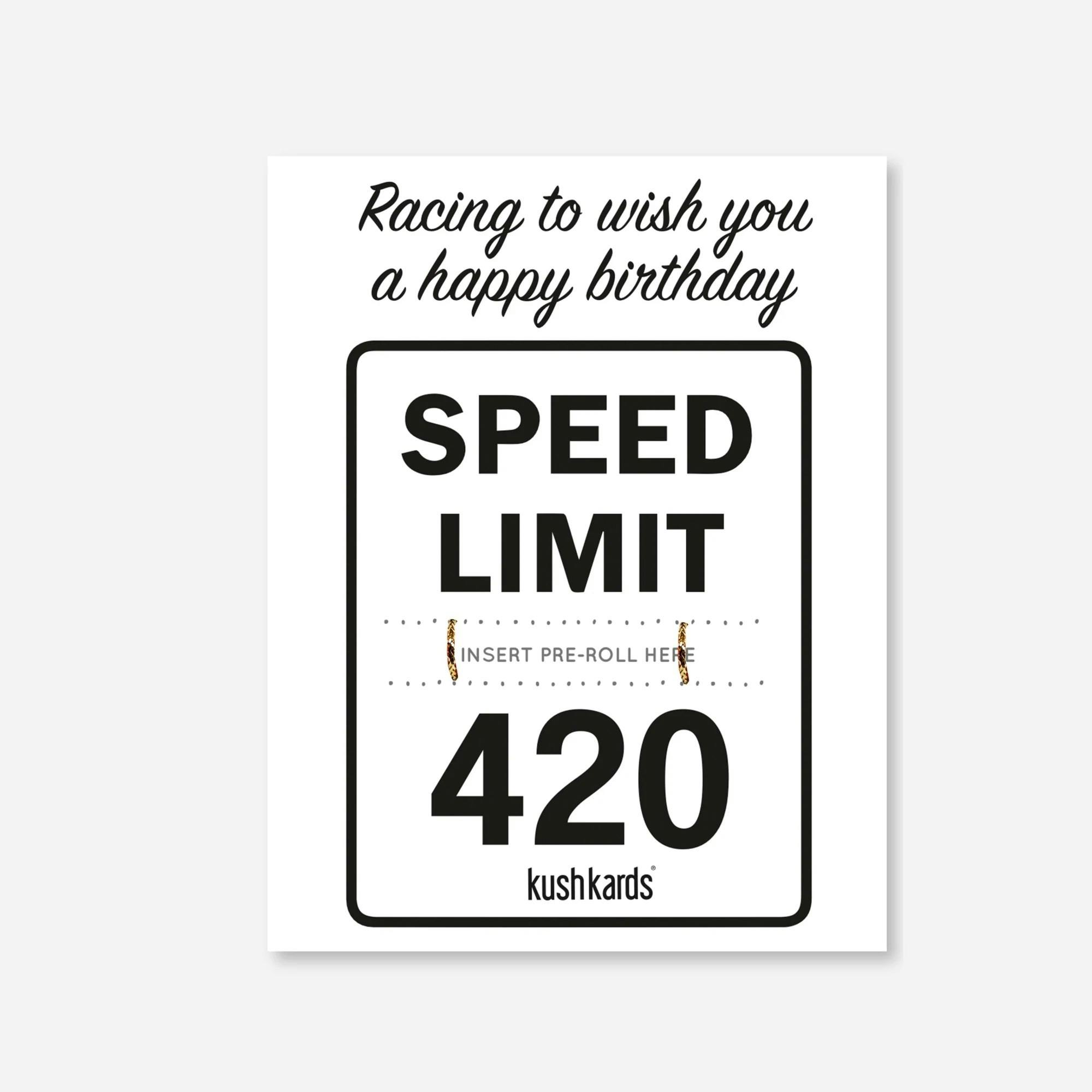 420 Birthday Card - KushKard w/Pre-Roll Slot & Matchbook at Quality High • Private Label Cannabis Boutique