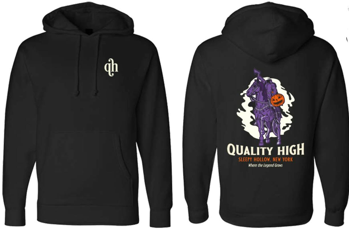 Hoodie W/ Horseman In Black Small