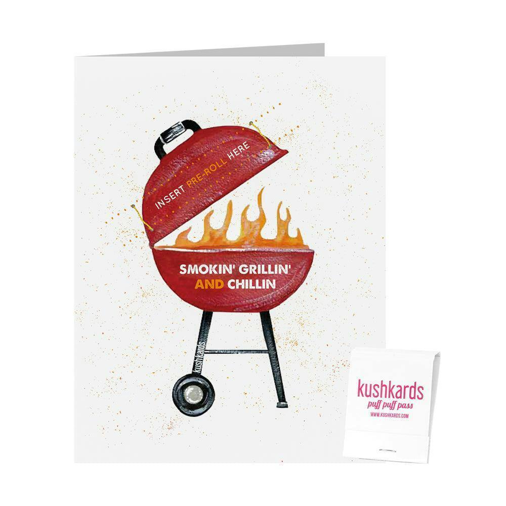 Smokin, Grillin, Chillin - KushKard w/Pre-Roll Slot & Matchbook at Quality High • Private Label Cannabis Boutique