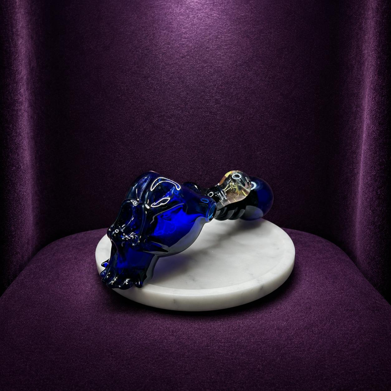Cobalt Skull Pipe