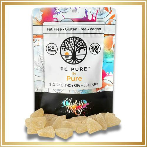 PC Pure - THC:CBN 1:1 Gummies - Cherry Berry - 10x