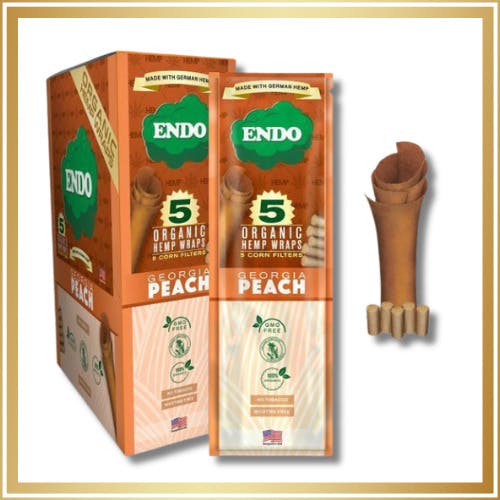 Endo - Organic Hemp Wraps - Georgia Peach - 5pack at Planet Purple Provisioning Center