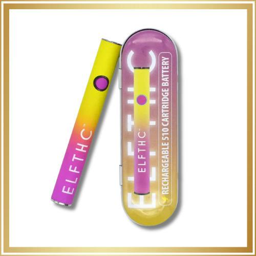 Elf - 510 Thread Rechargeable Battery - Purple & Yellow at Planet Purple Provisioning Center