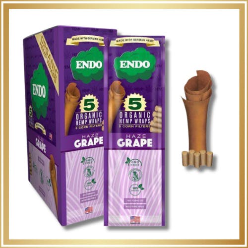 Endo - Organic Hemp Wraps - Haze Grape - 5pack at Planet Purple Provisioning Center