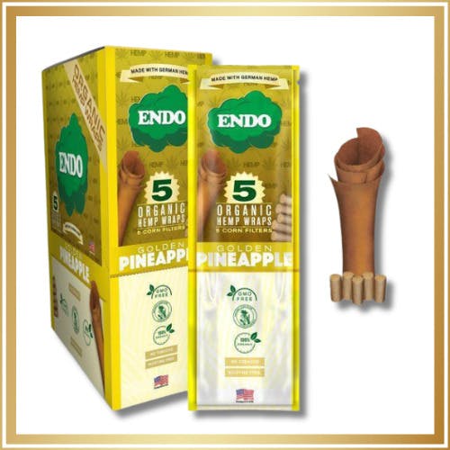Endo - Organic Hemp Wraps - Golden Pineapple - 5pack at Planet Purple Provisioning Center