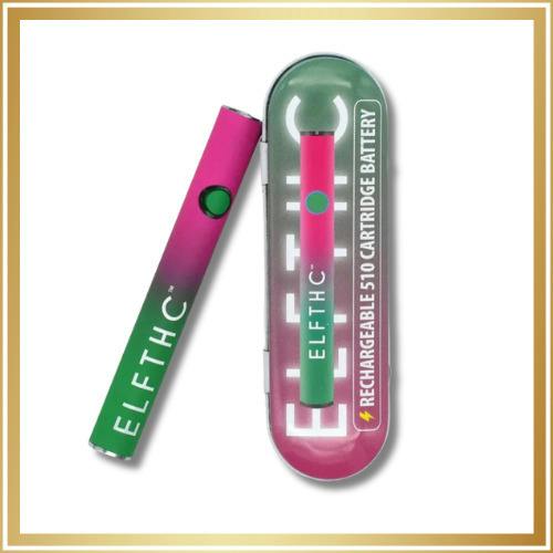 Elf - 510 Thread Rechargeable Battery - Purple & Green at Planet Purple Provisioning Center