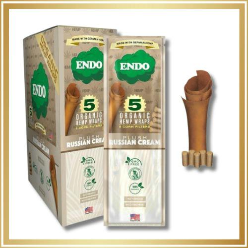 Endo - Organic Hemp Wraps - Russian Cream - 5pack at Planet Purple Provisioning Center