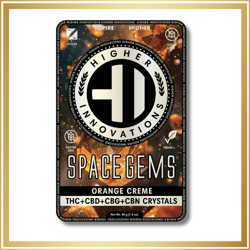 Higher Innovations - 1:1:1:1 THC:CBN:CBD:CBG - Hard Candy - Orange Creme - 20x