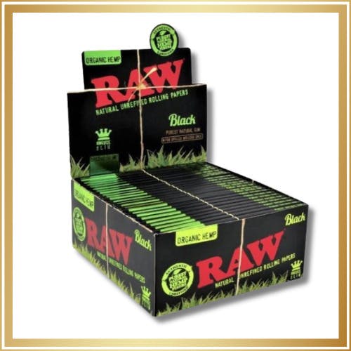 RAW - Black Classic Papers - King Size Slim at Planet Purple Provisioning Center