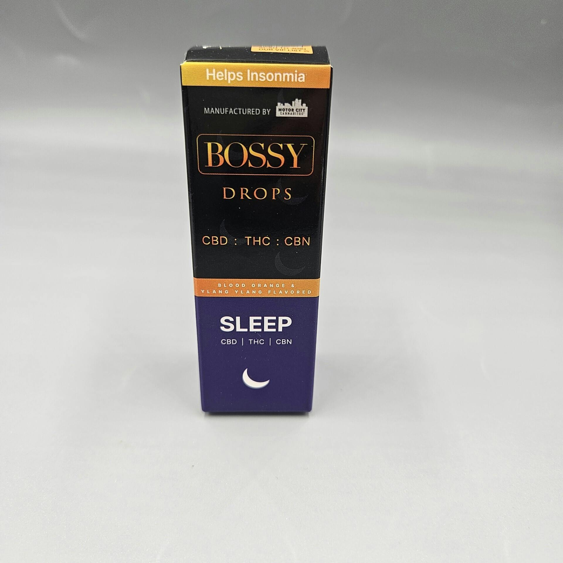 Bossy Sleep | Blood Orange & Ylang Ylang Flavored | CBD 692.19 : THC 70.61 : CBN 79.64 at Planet Purple Provisioning Center