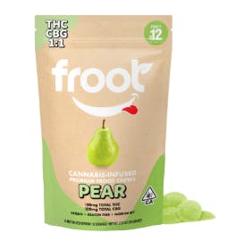 Pear 1:1 CBG:THC Gummies - 100mg CBG: 100mg THC