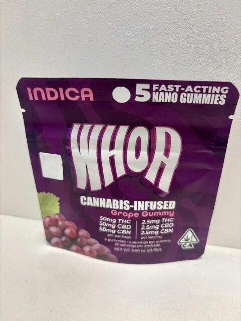 WHOA | Grape 1:1:1 (I) | 50mg THC Gummies