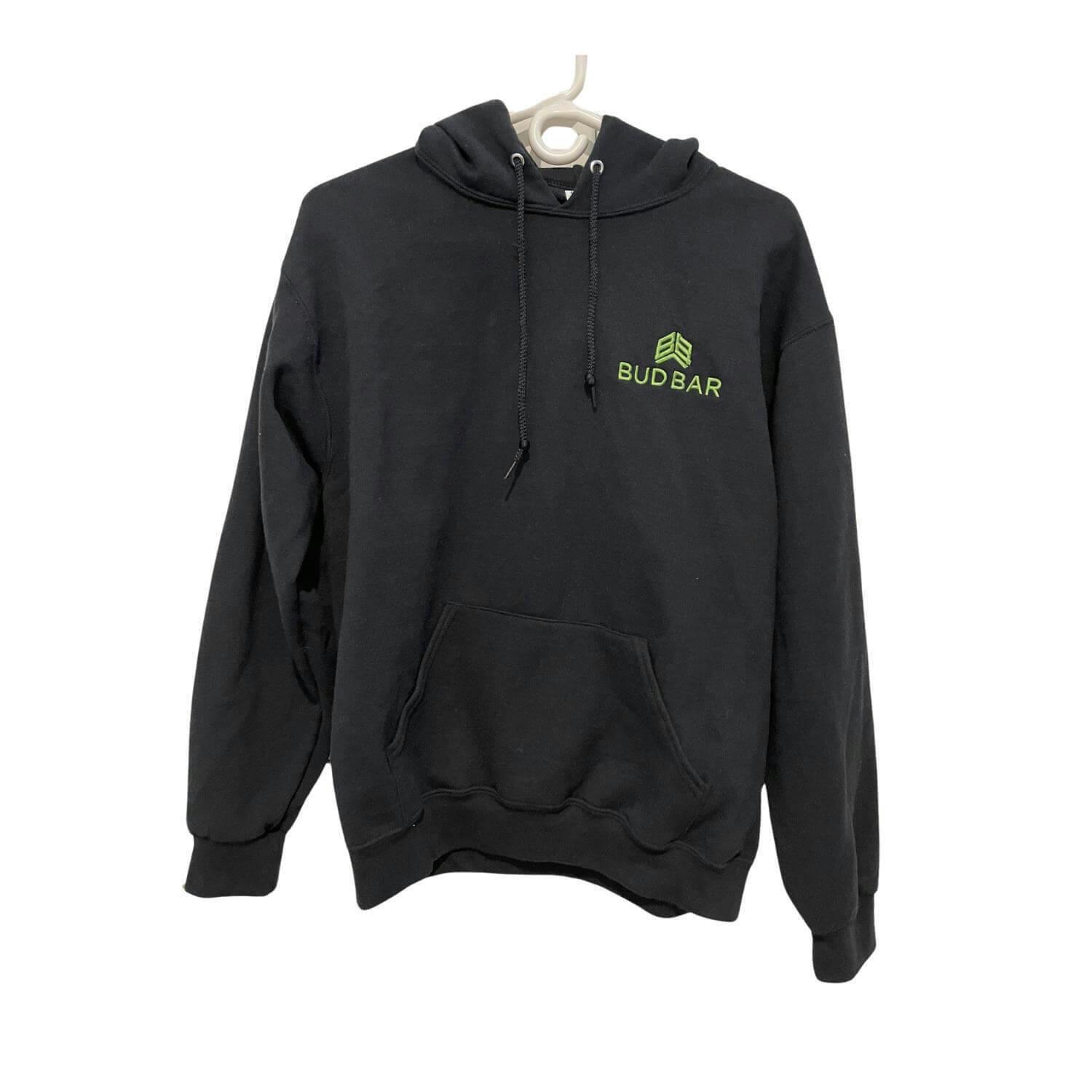 Black Green Embroidered Hoodie | Medium