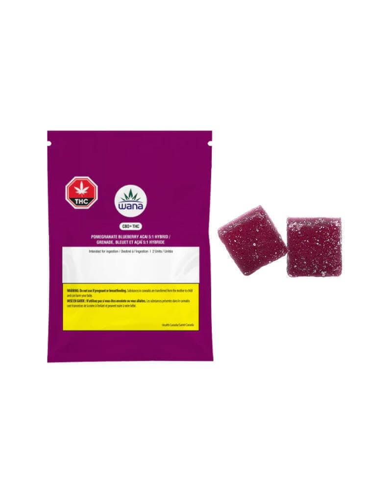Pomegranate Blueberry Acai Soft Chews | 50mg CBD + 10mg THC