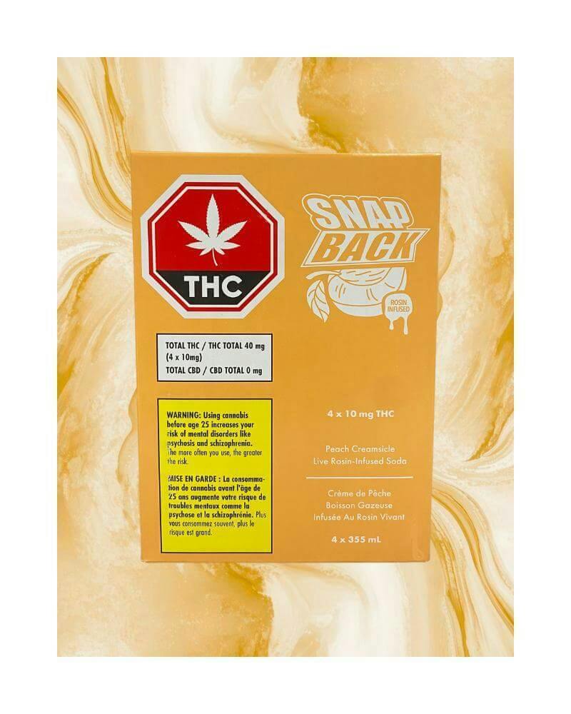 Peach Creamsicle Rosin-Infused Soda 4-Pack | 10mg THC