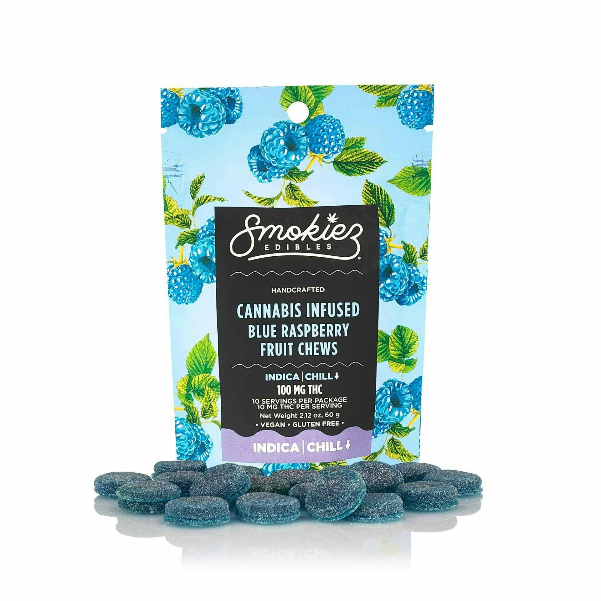SMOKIEZ | 200MG FRUIT CHEWS | SWEET BLUE RASPBERRY (INDICA)