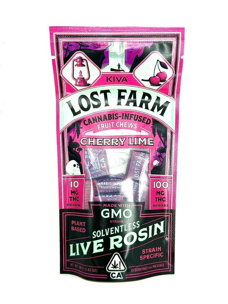 Cherry Lime 'GMO' Live Rosin Chews | 100mg | 10ct | 10mg/ea