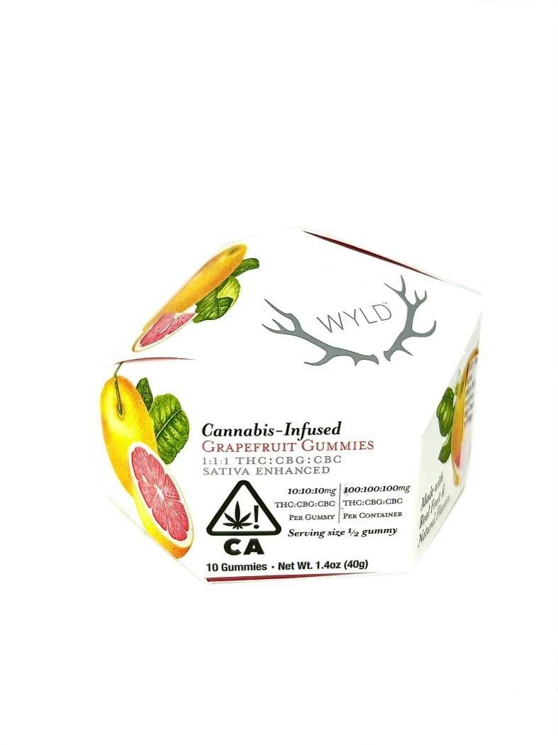 WYLD - Grapefruit Gummies - 1:1:1 THC:CBC:CBG - 300mg