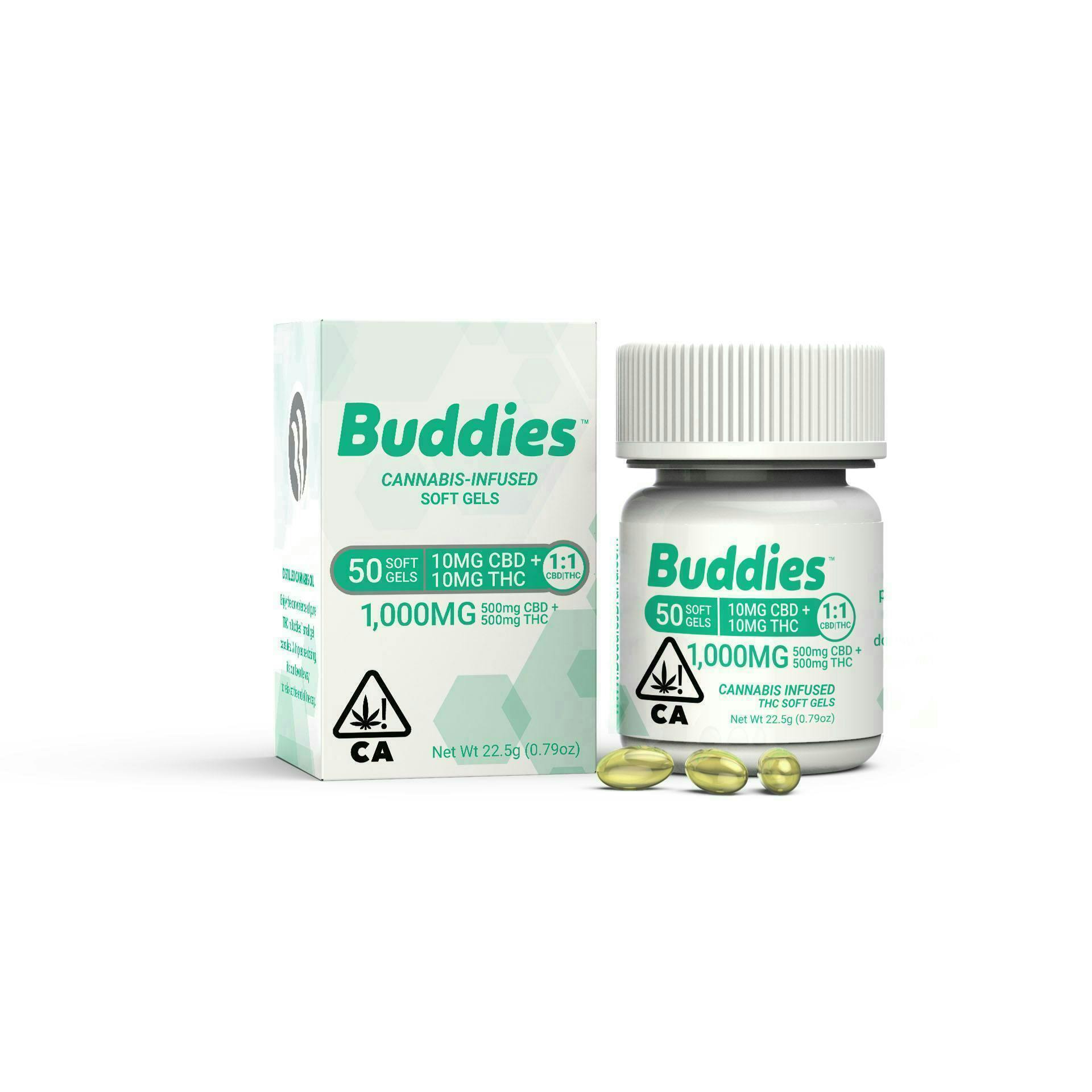 1:1 CBD:THC PCO | Capsules | 500mg CBD:500mg THC | 50ct | 10mg:10mg/ea