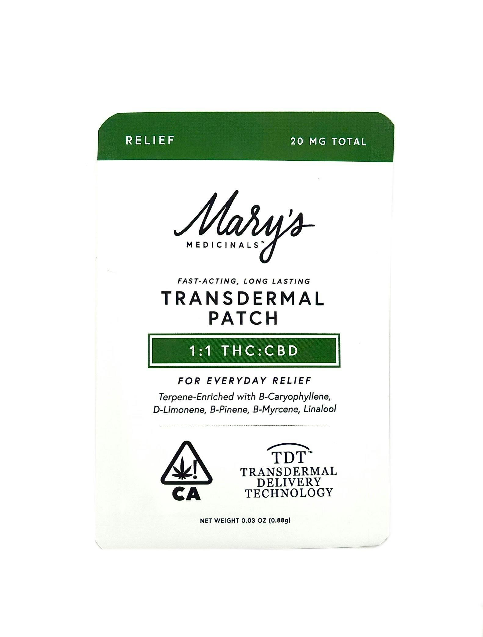 Patch - Relief - 10mg CBD : 10mg THC