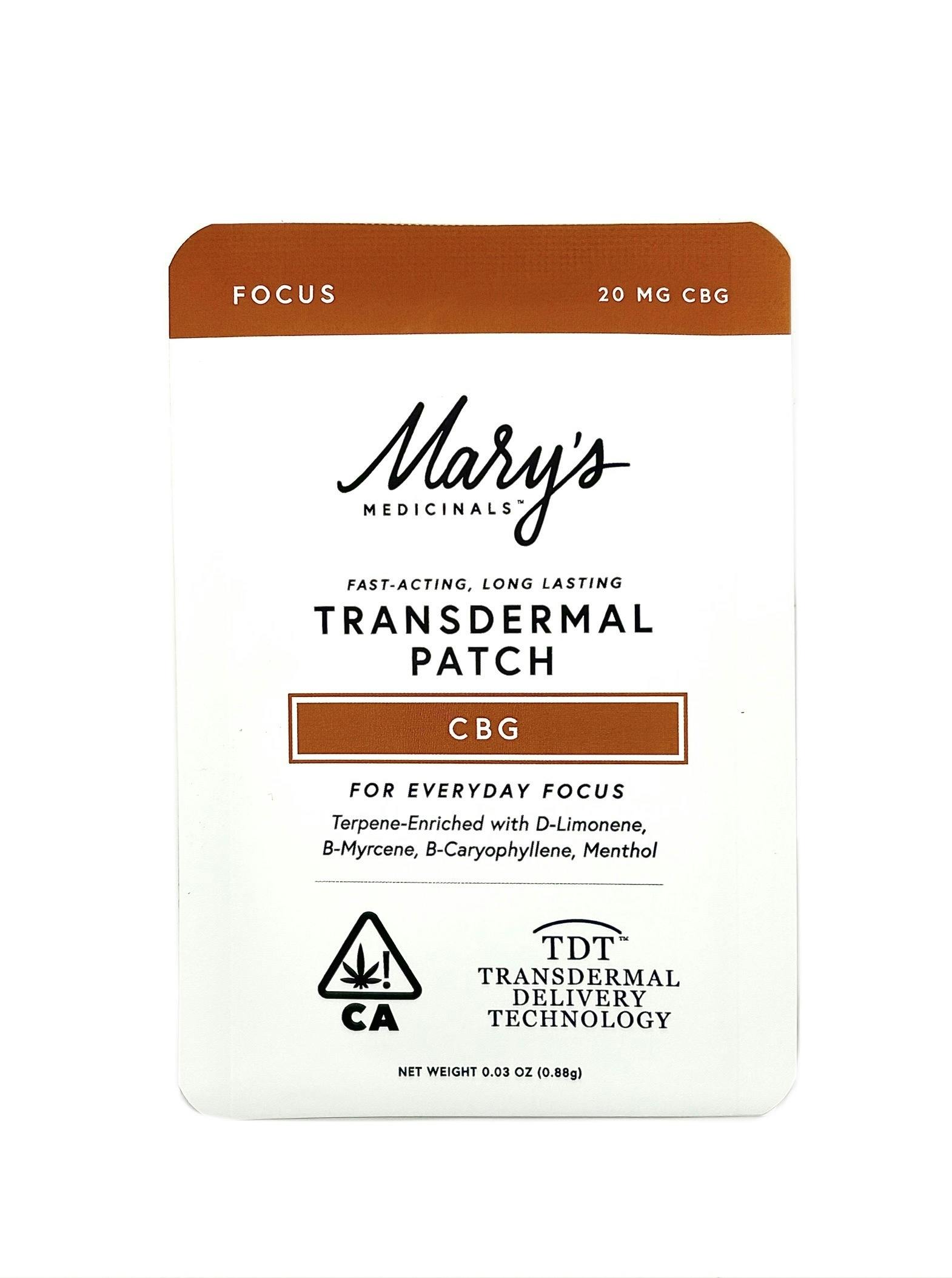 Patch - Focus - 20mg CBG