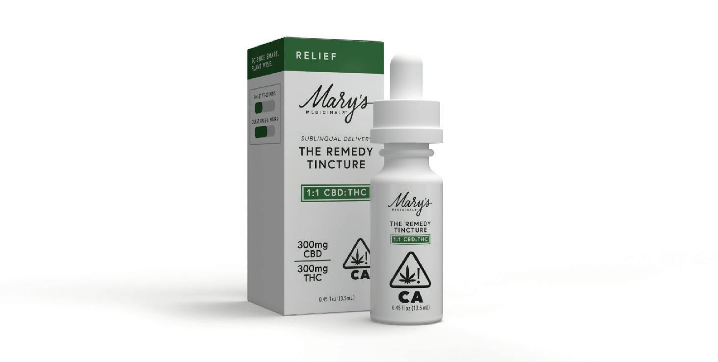 Mary’s Medicinals - The Remedy Tincture - Relief - 300mg CBD : 300mg THC