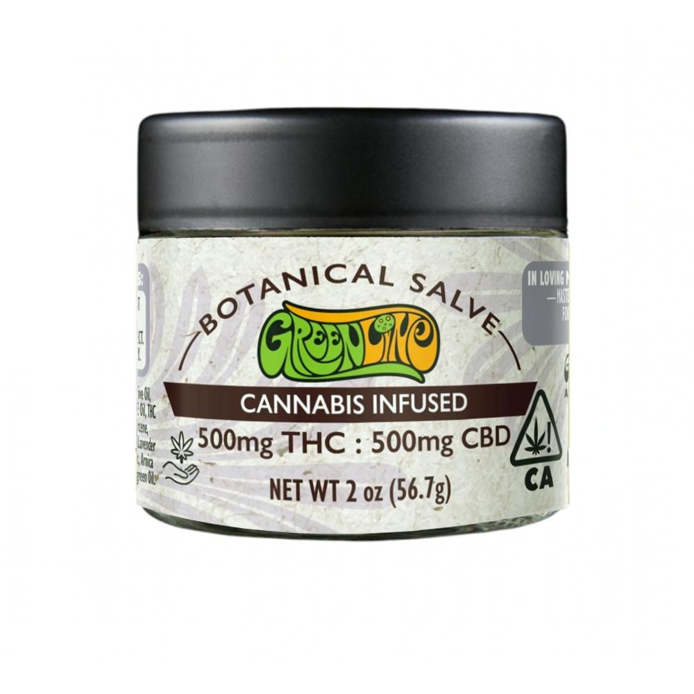 GreenLine - Botanical Salve - 500mg CBD : 500mg THC = 1000mg