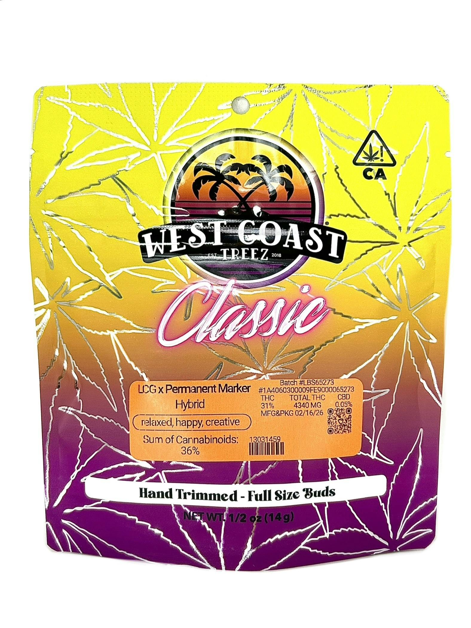 West Coast Treez - Orange Cookies - 14g