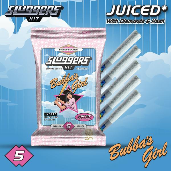 Sluggers - Bubba's Girl - 5pk x 0.7g = 3.5g, DIAMONDS & HASH INFUSED!