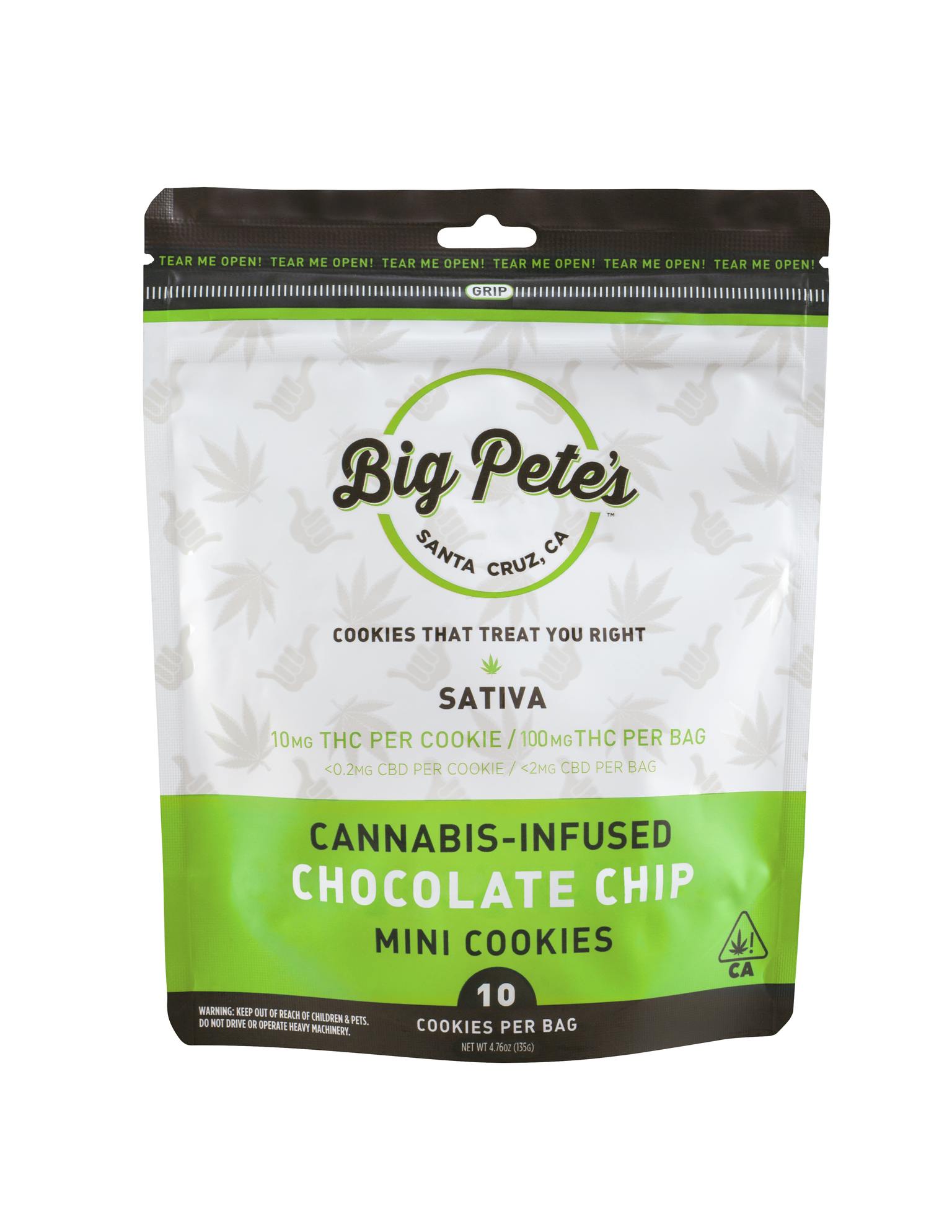 Big Pete’s - Chocolate Chip Cookies- Sativa! - 100mg, NEW LOWER PRICE!