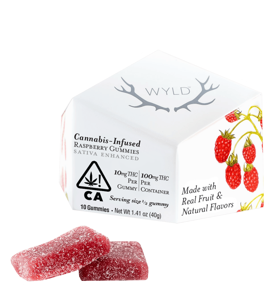 WYLD - Raspberry Gummies - Sativa! - 100mg