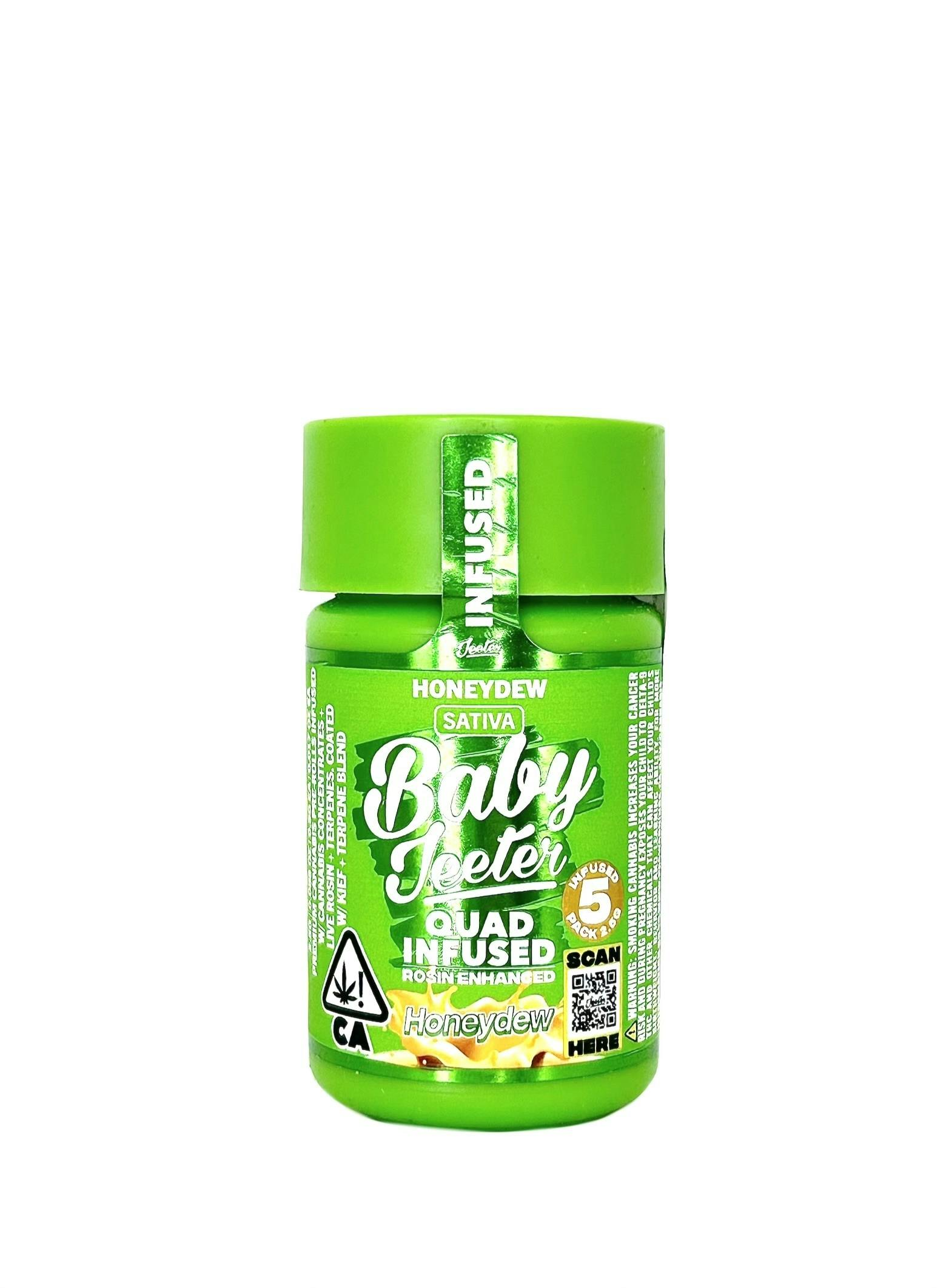 Jeeter - Baby Jeeter - Honey Dew - 0.5g x 5=2.5g, ROSIN & DIAMONDS INFUSED!