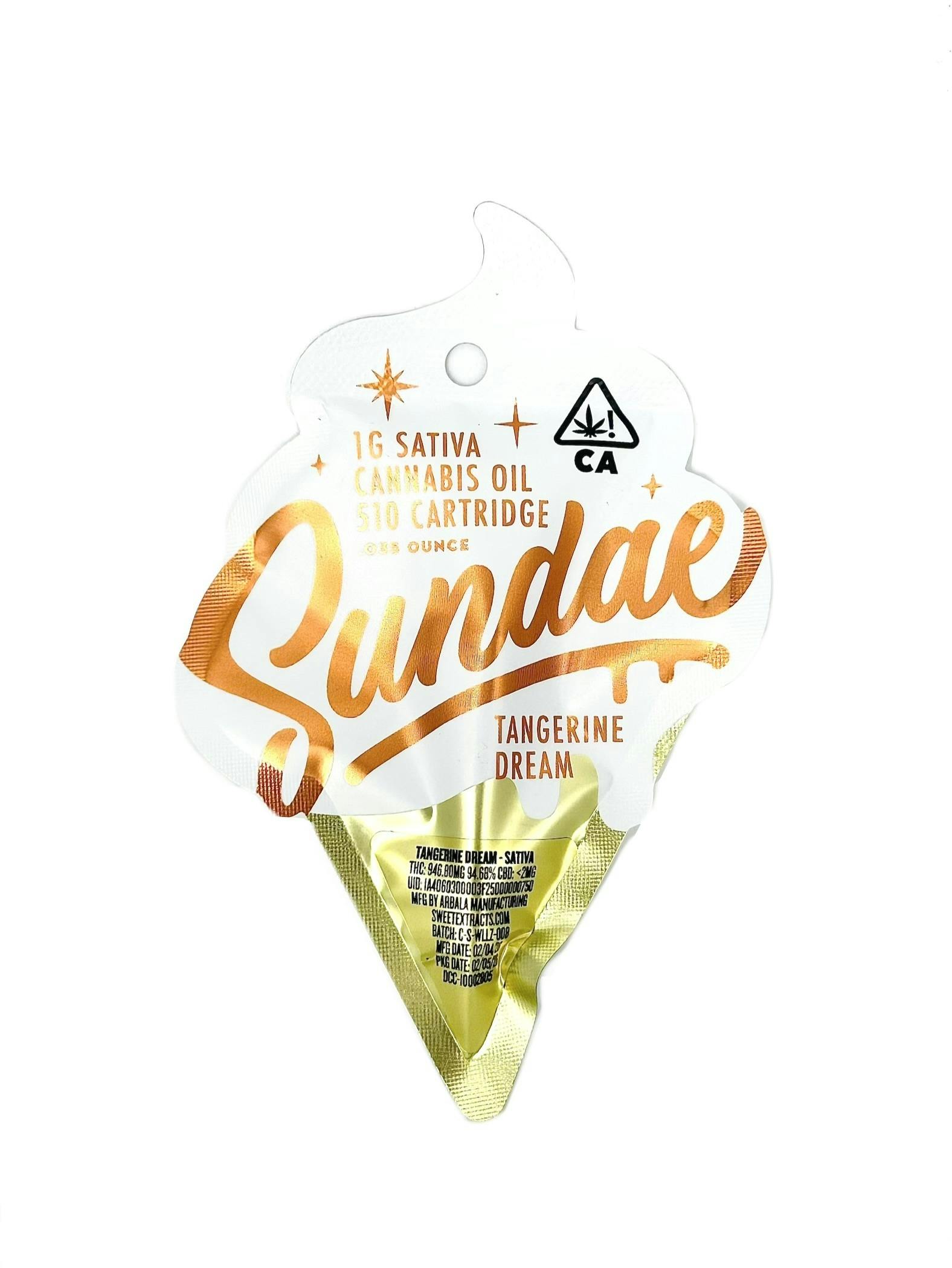 SUNDAE - Tangerine Dream - Cart 1g