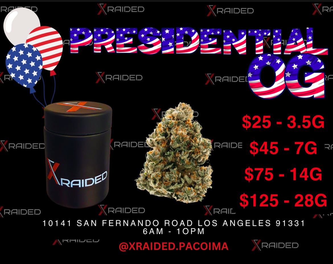 XRAIDED PRESIDENTIAL OG — XRAIDED PRESIDENTIAL OG 3.5G