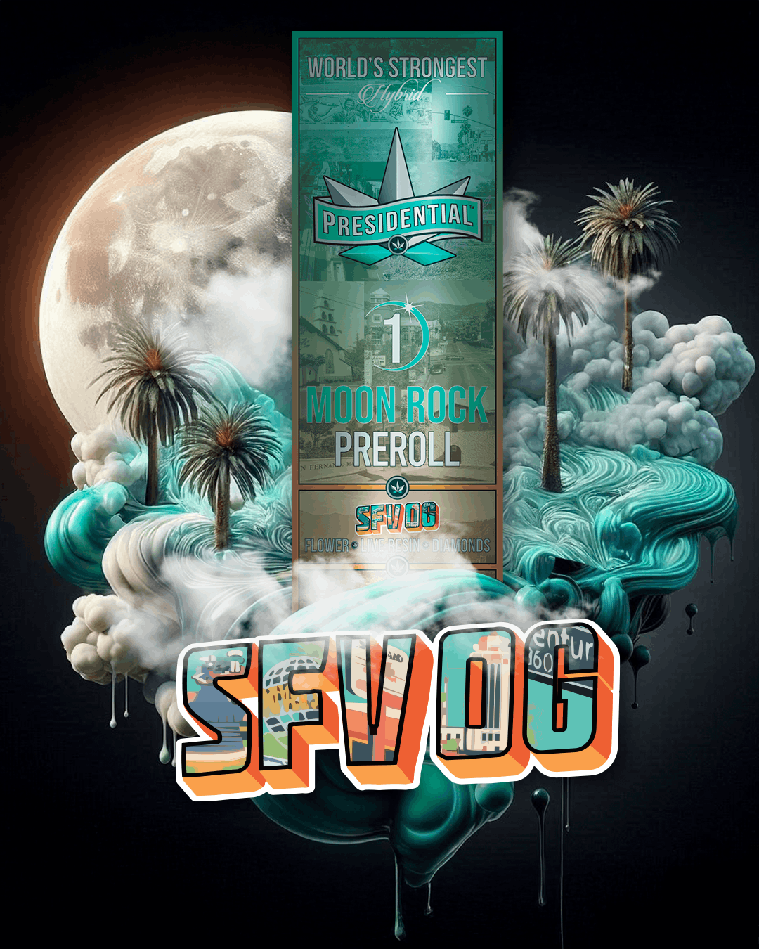 Presidential Moon Rock Preroll SFV OG